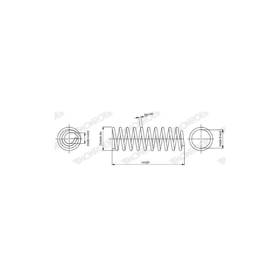 Monroe Sp4111 Coil Spring for BMW 5 Series