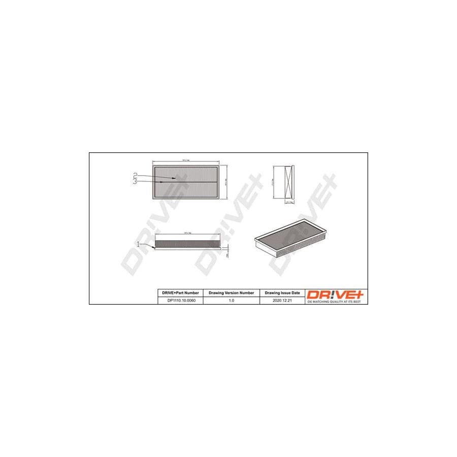 Dr!Ve+ Dp1110.10.0060 Air Filter For Skoda Octavia