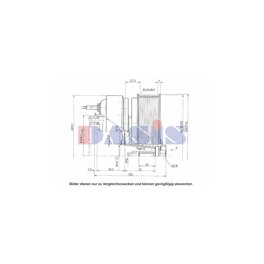 AKS Dasis 851217N AC Compressor Clutch