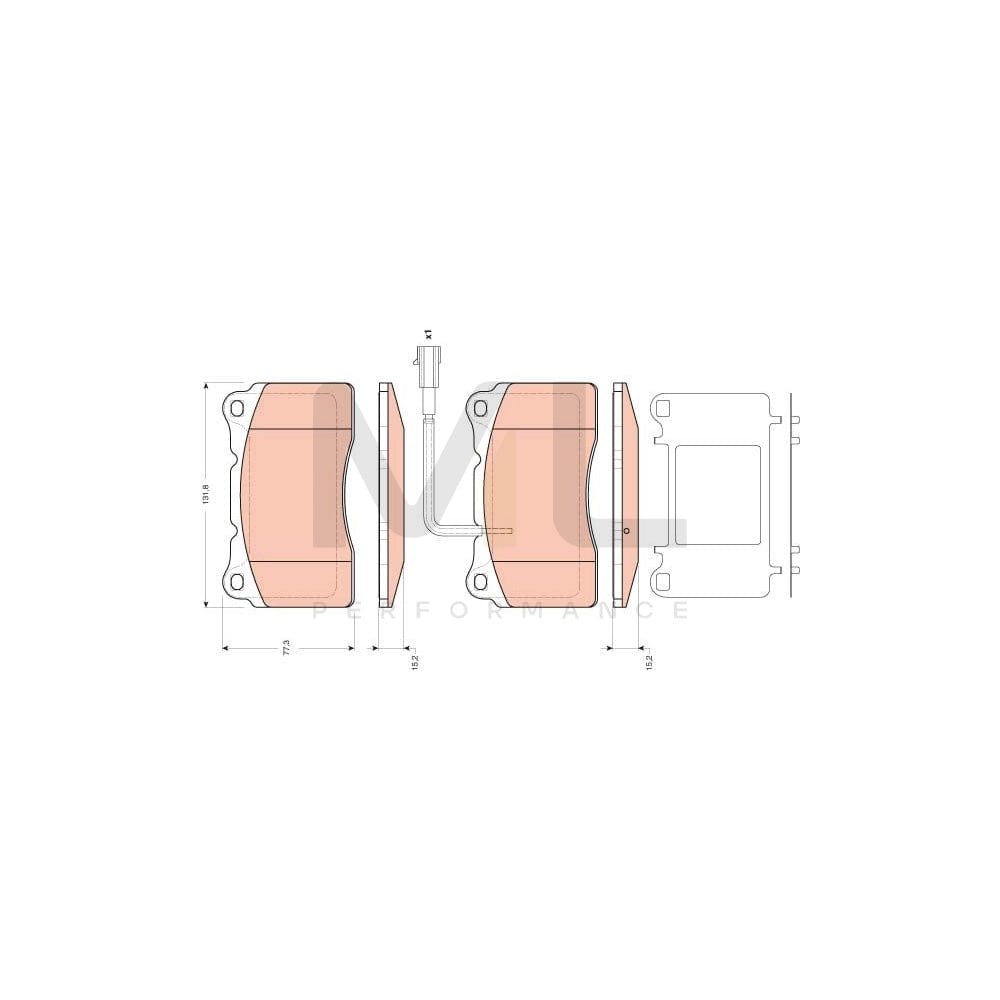 TRW Gdb1645 Brake Pad Set For Alfa Romeo 156 Sportwagon (932) Incl. Wear Warning Contact | ML Performance Car Parts