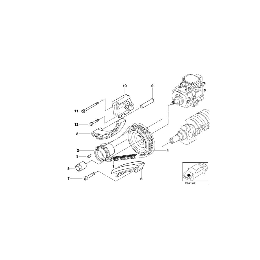 Genuine BMW 11412246884 E46 E39 Bolt (Inc. 318d, 520d & 320d) | ML Performance US Car Parts