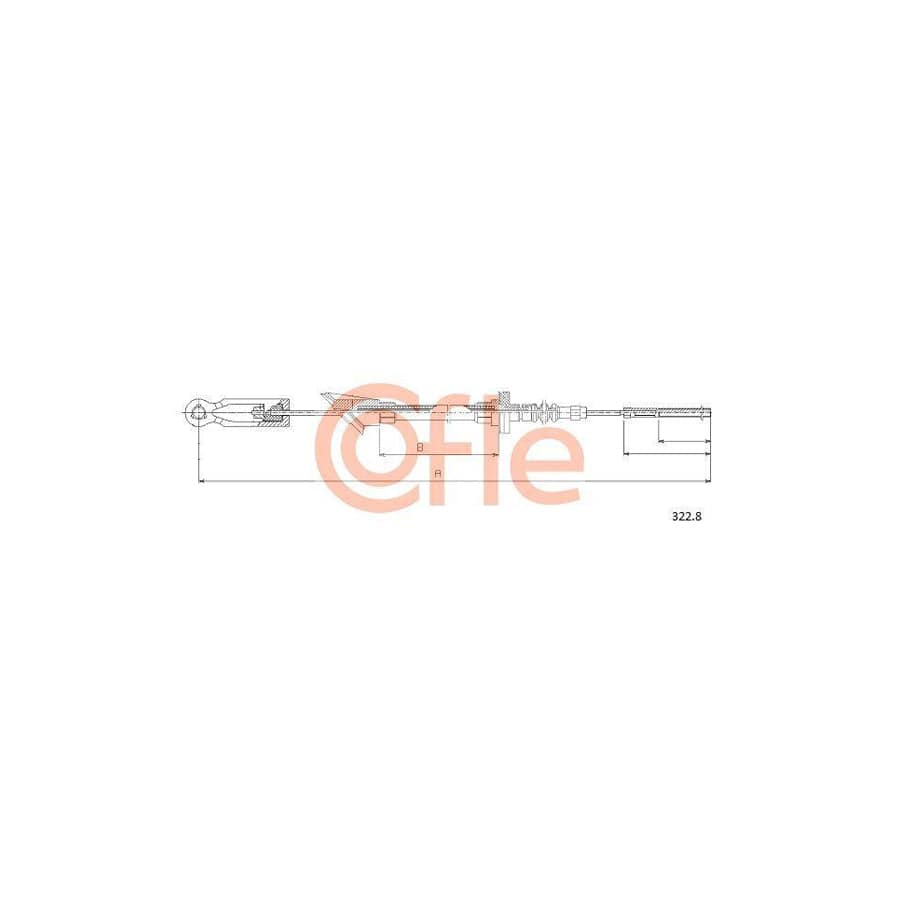 Cofle 322.8 Clutch Cable for Lancia Y10 (156)