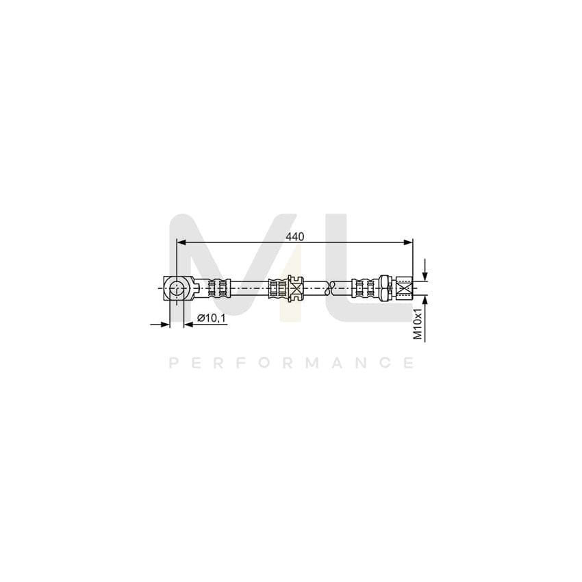 BOSCH 1 987 476 694 Brake Hose 420mm, M10x1 | ML Performance Car Parts