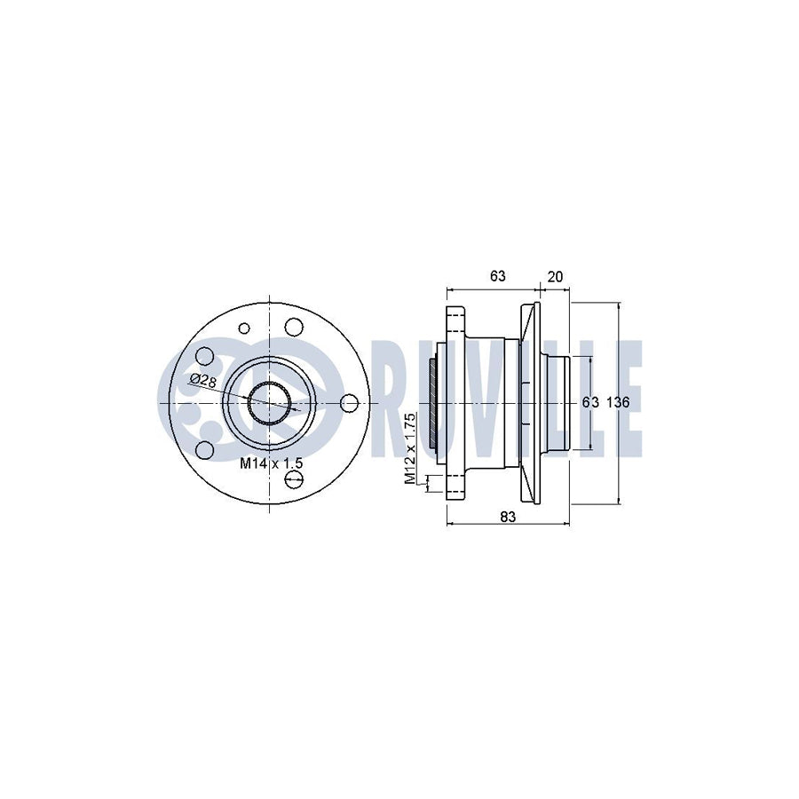 Ruville 985223 Control Arm / Trailing Arm Bush For Ford Mondeo