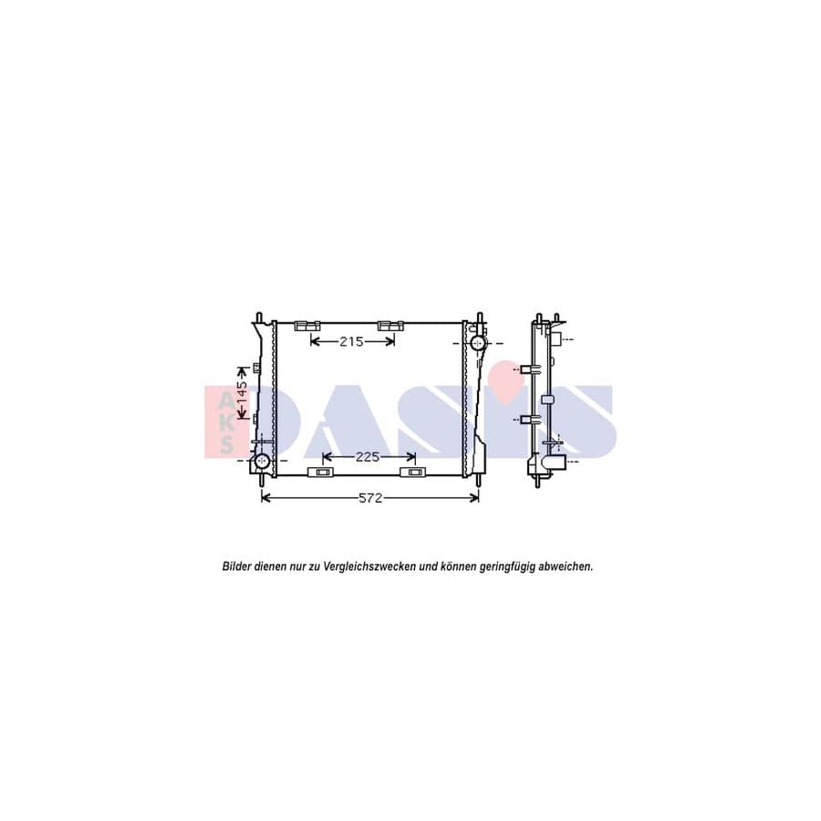 AKS Dasis 390045N Engine Radiator for Renault Clio III Hatchback (Br0/1, Cr0/1)