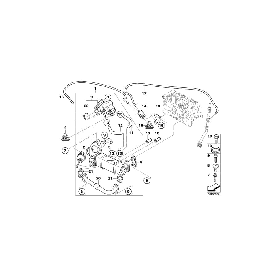 Genuine BMW 11718506451 E84 E83 Egr Line (Inc. X3 1.8d, X1 20dX & X3 2.0d) | ML Performance UK Car Parts