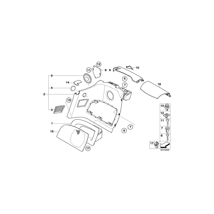 Genuine BMW 51437055306 E85 E86 Insert Right BEIGE (Inc. Z4) | ML Performance US Car Parts
