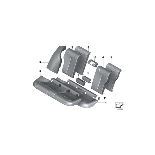 Genuine BMW 52207260002 F30 F31 Seat Upholstery (Inc. 330e, 330d & 328d) | ML Performance US