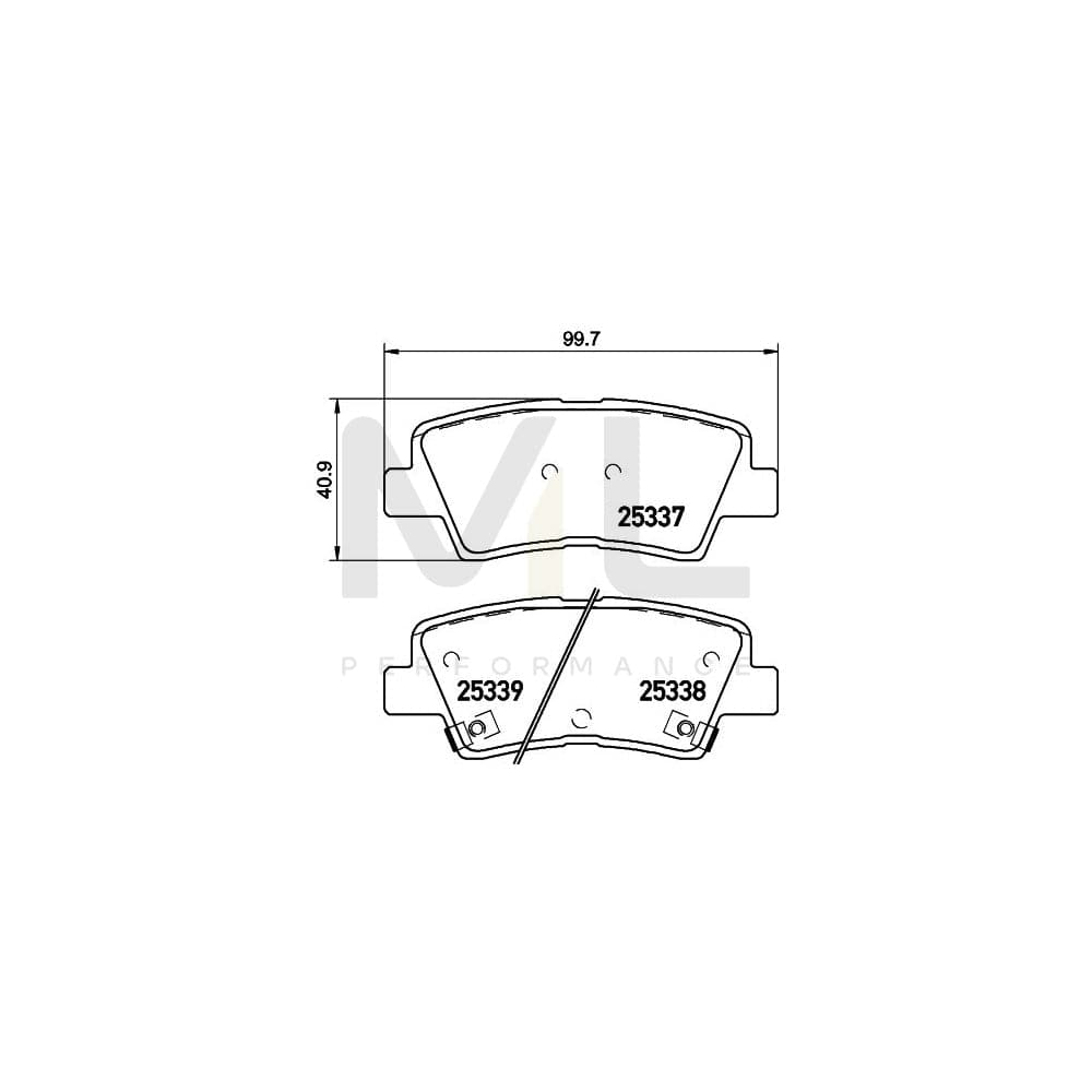 Brembo P 30 101 Brake Pad Set With Acoustic Wear Warning | ML Performance Car Parts