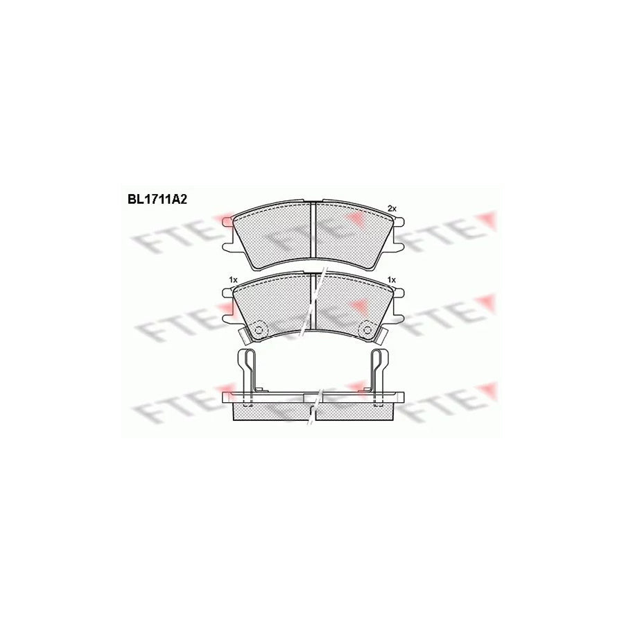 FTE Bl1711A2 Brake Pad Set for Hyundai Amica / Atoz (MX)