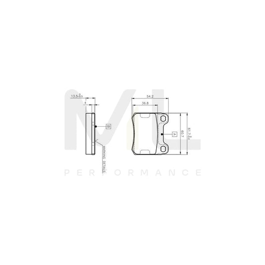 Bosch 0986Tb2007 Brake Pad Set Excl. Wear Warning Contact  | ML Performance Car Parts