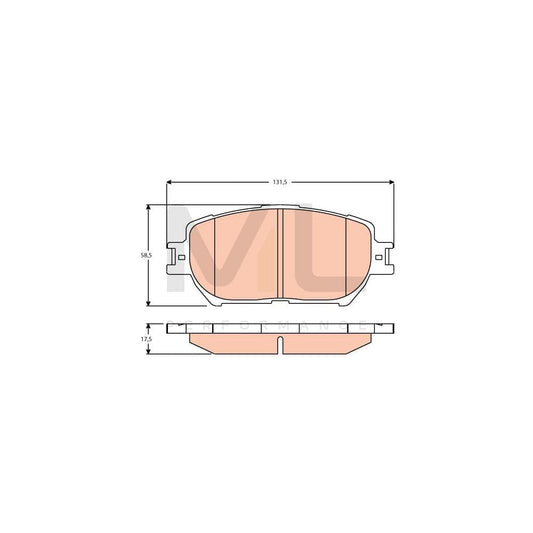 TRW Gdb3628 Brake Pad Set For Toyota Camry V Saloon (_V3_) Not Prepared For Wear Indicator | ML Performance Car Parts