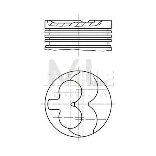 MAHLE ORIGINAL 629 23 00 Piston 88 mm, with piston rings, with piston ring carrier | ML Performance Car Parts