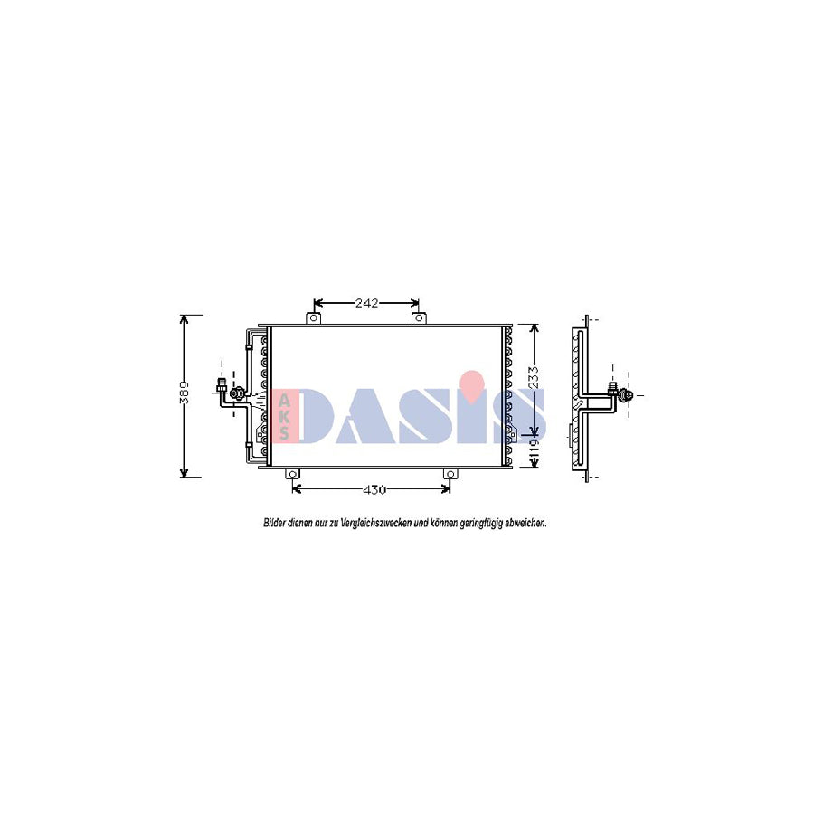 AKS Dasis 012030N Air Conditioning Condenser