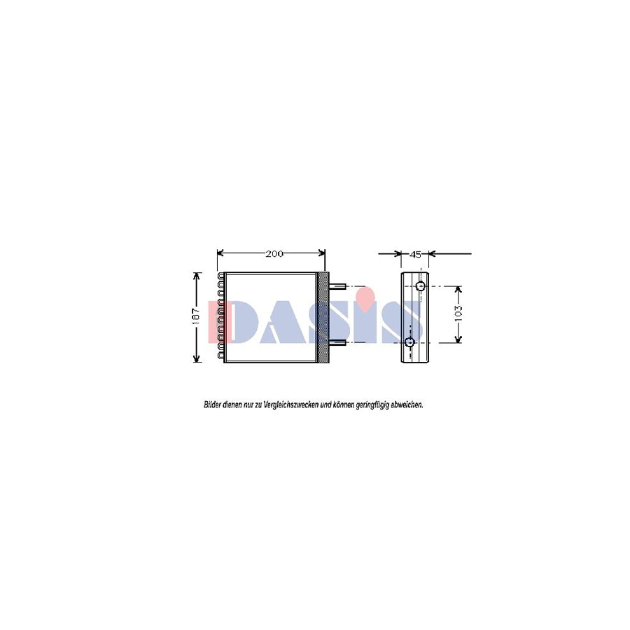 AKS Dasis 229020N Heater Matrix for Volvo 340-360