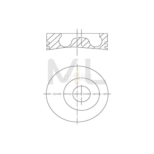 MAHLE ORIGINAL 016 02 01 Piston 83,0 mm, with cooling duct, with piston ring carrier | ML Performance Car Parts