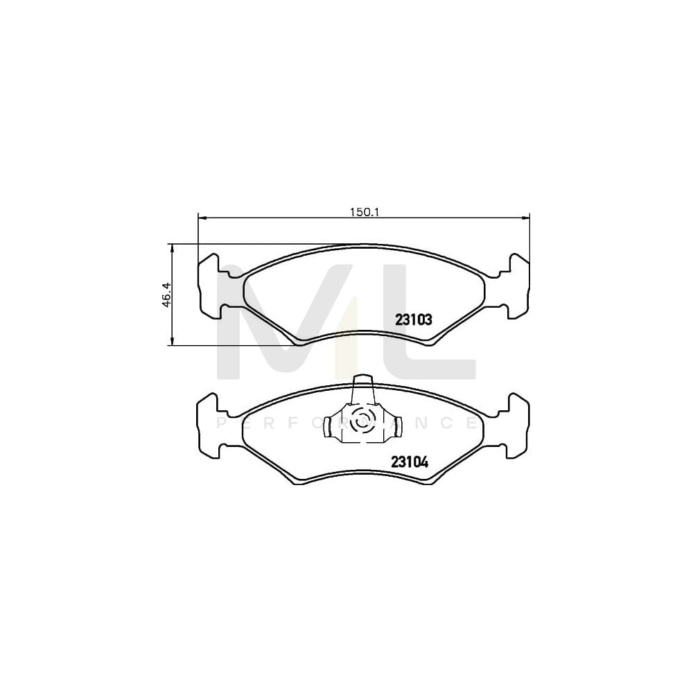 Hella 8DB 355 008-331 Brake Pad Set Not Prepared For Wear Indicator