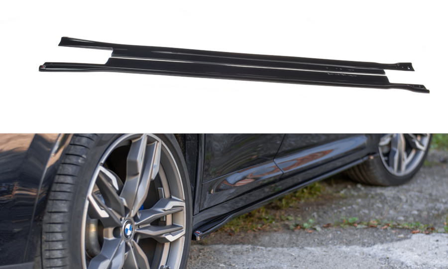 Maxton Design BM-X4-02-MPACK-SD1T Side Skirts Diffusers BMW X4 M-Pack G02 | ML Performance US Car Parts