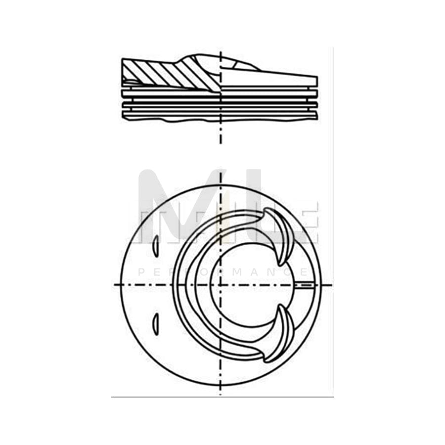 MAHLE ORIGINAL 028 24 02 Piston 89,51 mm, without cooling duct | ML Performance Car Parts