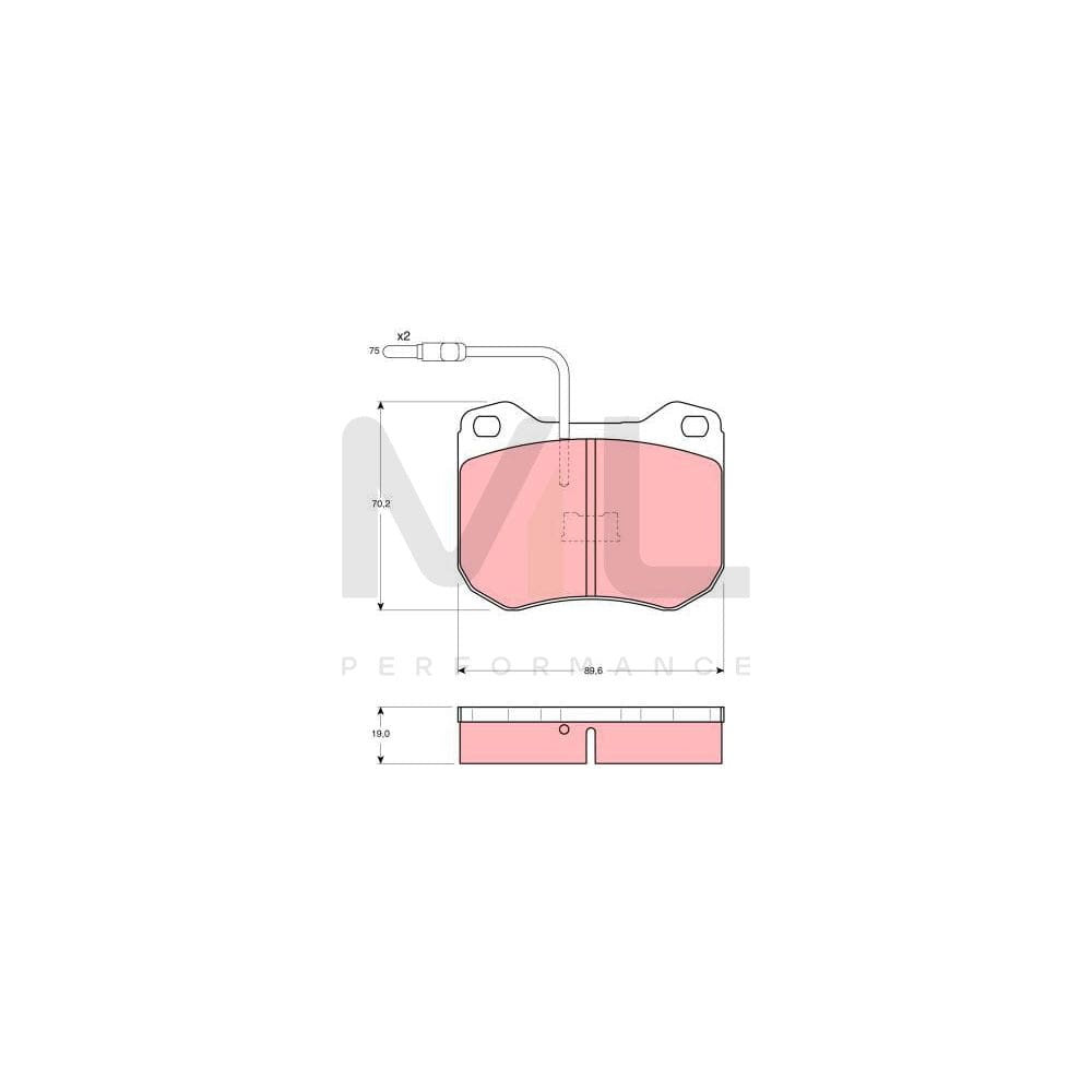 TRW Gdb173 Brake Pad Set Incl. Wear Warning Contact | ML Performance Car Parts