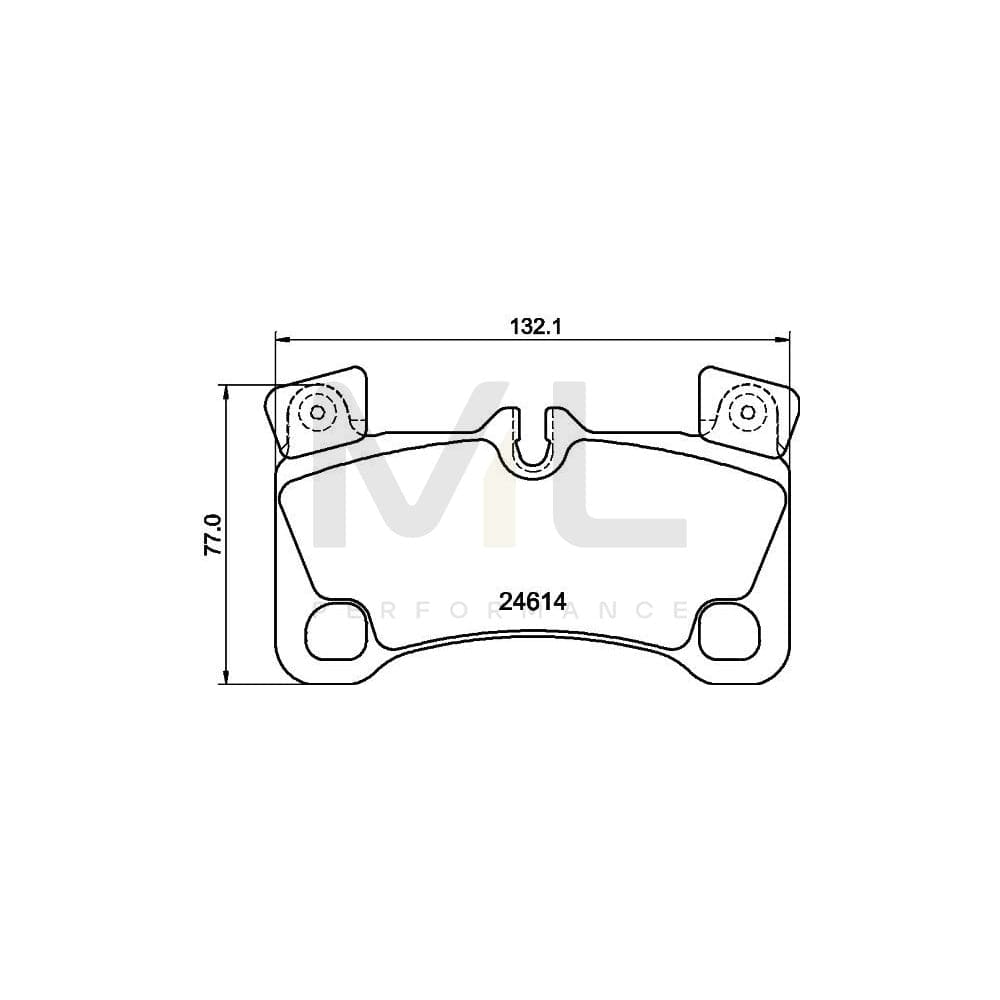 Hella 8DB 355 014-631 Brake Pad Set Prepared For Wear Indicator, With Counterweights