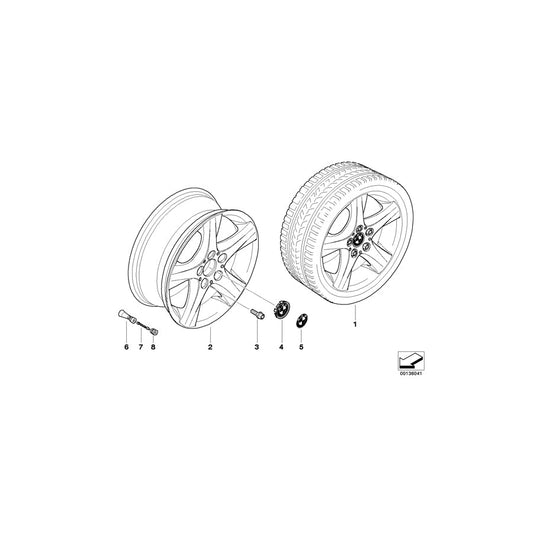 Genuine BMW 36116775623 E81 E87 Light Alloy Rim 71/2JX17 ET:47 (Inc. 116i, 128i & 135i) | ML Performance US Car Parts