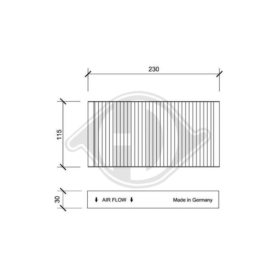 DIEDERICHS DCI0133 Pollen Filter For Chrysler Pt Cruiser Estate