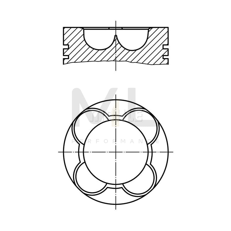 MAHLE ORIGINAL 081 PI 00108 002 Piston for BMW 3 Series 84,5 mm, with cooling duct, with piston ring carrier | ML Performance Car Parts