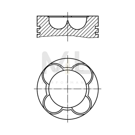 MAHLE ORIGINAL 081 PI 00108 002 Piston for BMW 3 Series 84,5 mm, with cooling duct, with piston ring carrier | ML Performance Car Parts