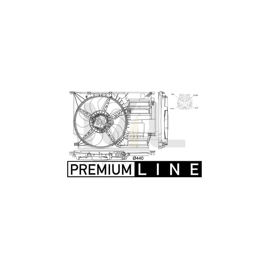 MAHLE ORIGINAL CFF 402 000P Fan, radiator ???: 440mm | ML Performance Car Parts