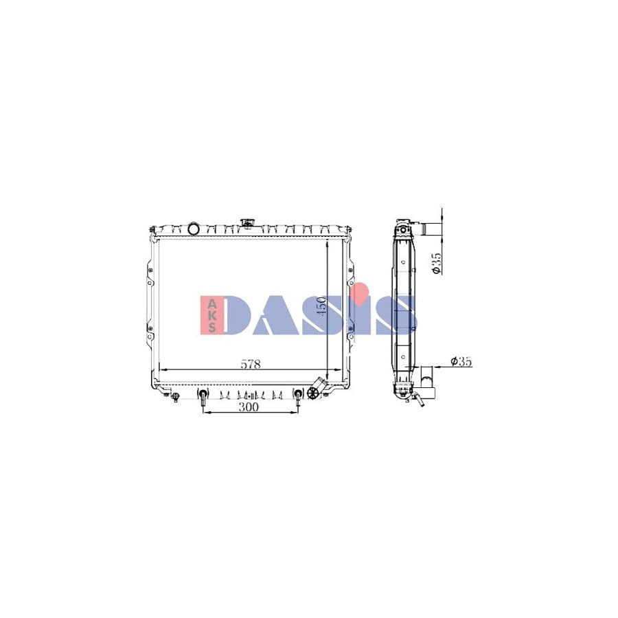 AKS Dasis 510196N Engine Radiator for Hyundai Galloper I