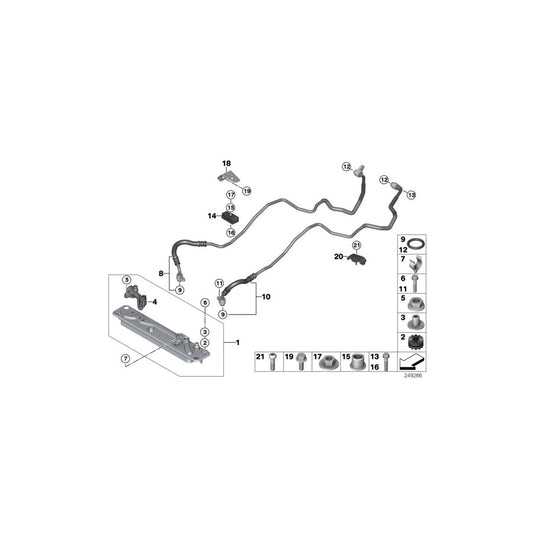 Genuine BMW 17227576391 E70 F15 Bracket, Oil Cooler Line (Inc. X5) | ML Performance US Car Parts
