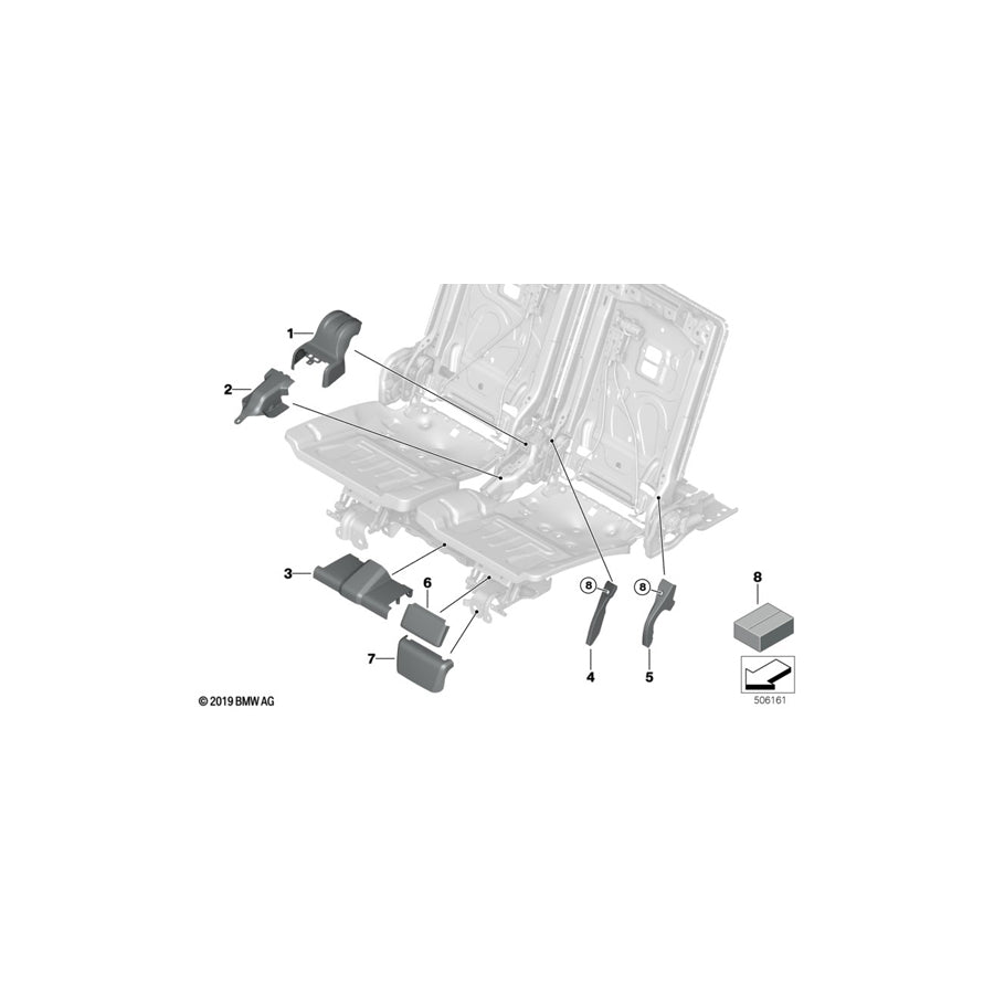 Genuine BMW 52207955619 G07 Covering Rear SCHWARZ (Inc. X7 50iX, X7 30dX & X7 M50dX) | ML Performance US Car Parts