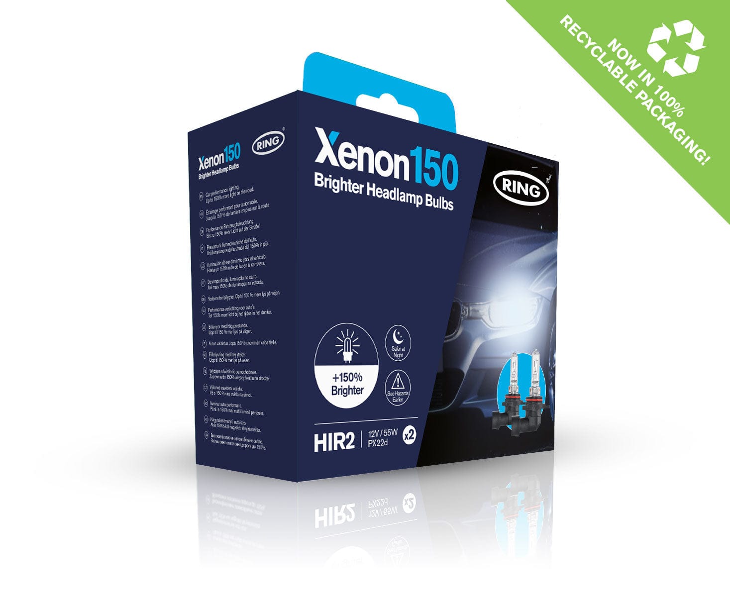 RING RX1512 12V 55W HIR2 PX22D XENON150 BRIGHTER (5 units)