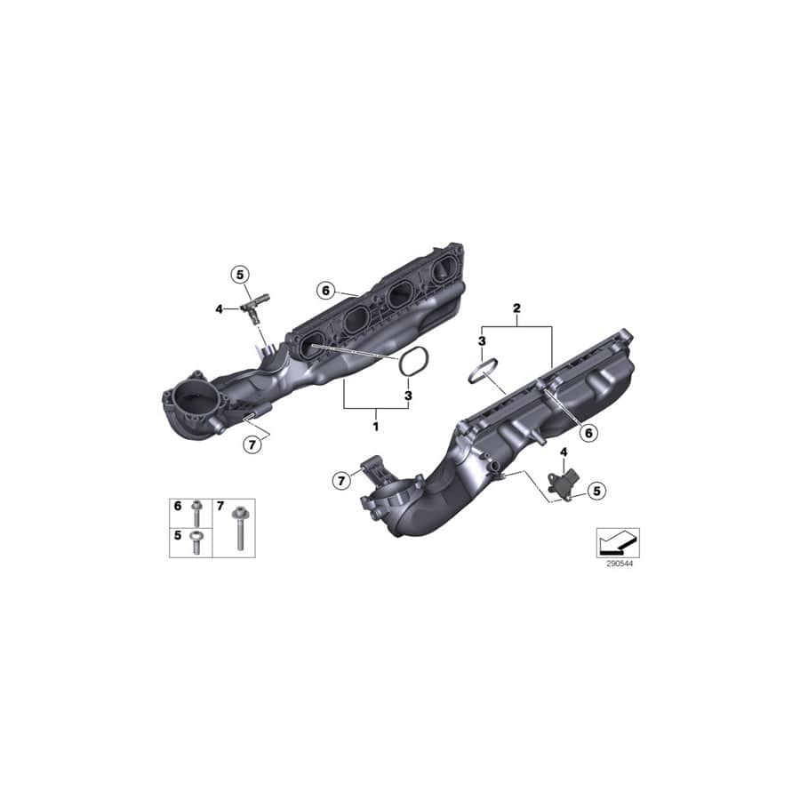 Genuine BMW 11617601432 F11 F13 F15 Intake Manifold System ZYL. 1-4 (Inc. 650iX, 750LiX 4.0 & X5 M) | ML Performance UK Car Parts