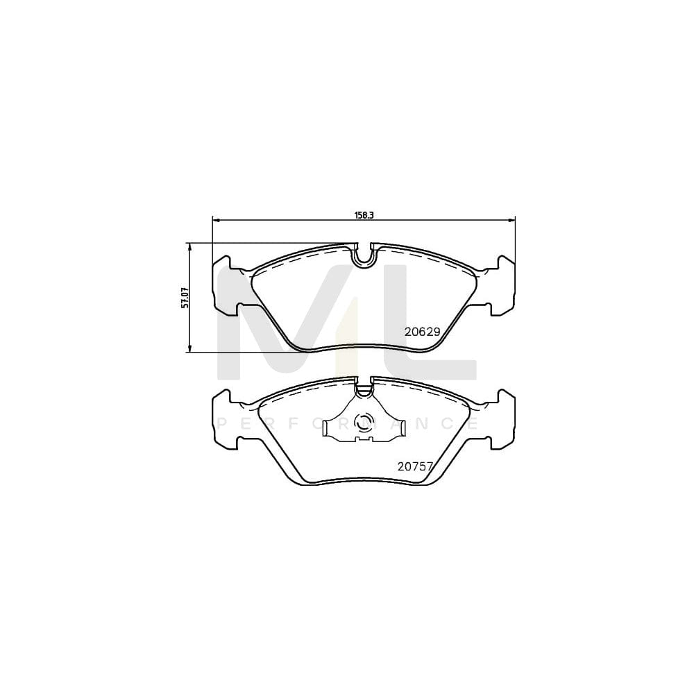Hella 8DB 355 006-511 Brake Pad Set Prepared For Wear Indicator