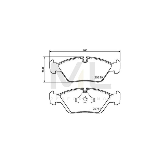Hella 8DB 355 006-511 Brake Pad Set Prepared For Wear Indicator