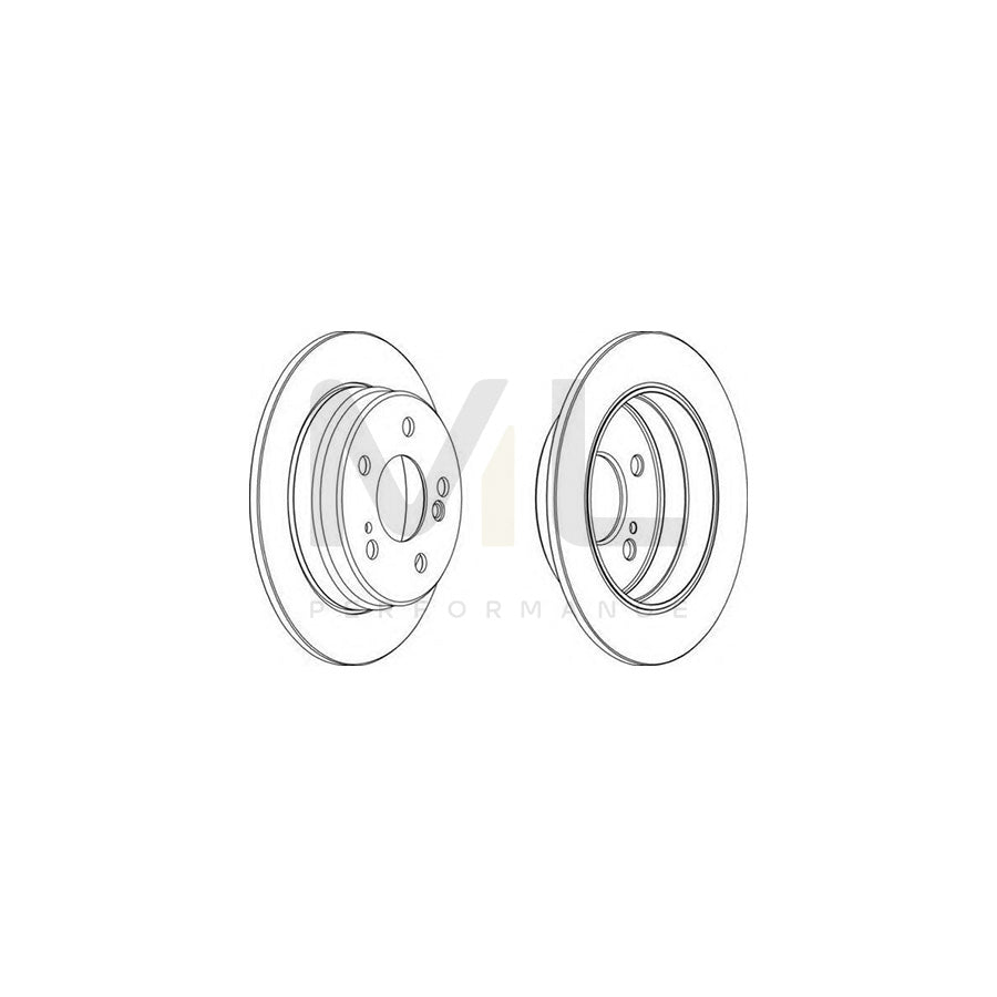 FERODO DDF122C-1 Brake Disc Solid, Coated | ML Performance Car Parts