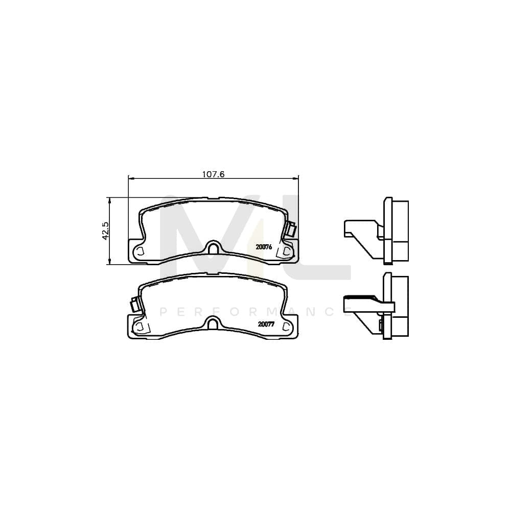 Hella 8DB 355 005-691 Brake Pad Set With Acoustic Wear Warning