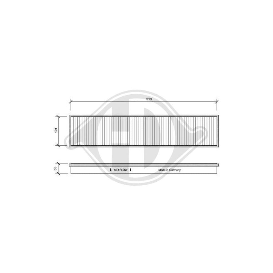 DIEDERICHS DCI0058 Pollen Filter