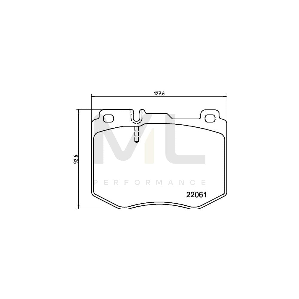 Hella 8DB 355 037-971 Brake Pad Set Prepared For Wear Indicator
