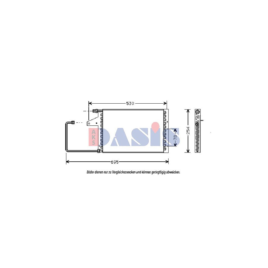 AKS Dasis 062010N Air Conditioning Condenser for Citroen Ax