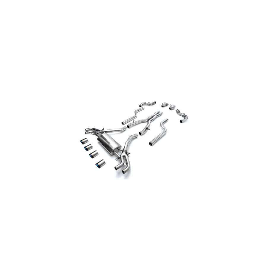 Armytrix BMF96-QS38B Valvetronic Exhaust System BMW X5 M F95 | X6 M F96 2020+ with Quad Blue Coated 4"