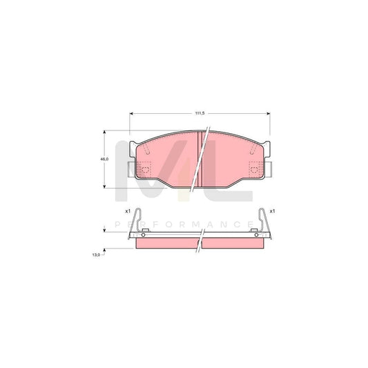 TRW Gdb935 Brake Pad Set Incl. Wear Warning Contact | ML Performance Car Parts