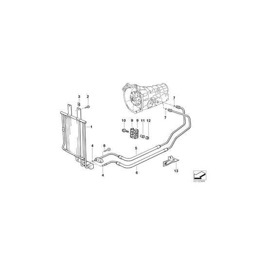 Genuine BMW 17221704270 E31 Oil Cooling Pipe Outlet A5S560Z (Inc. 850Ci) | ML Performance US Car Parts