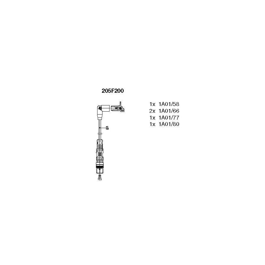 Bremi 205F200 Ignition Cable Kit