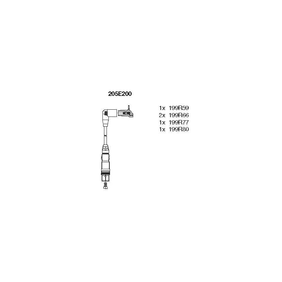 Bremi 205E200 Ignition Cable Kit for VW Golf IV Hatchback (1J1)