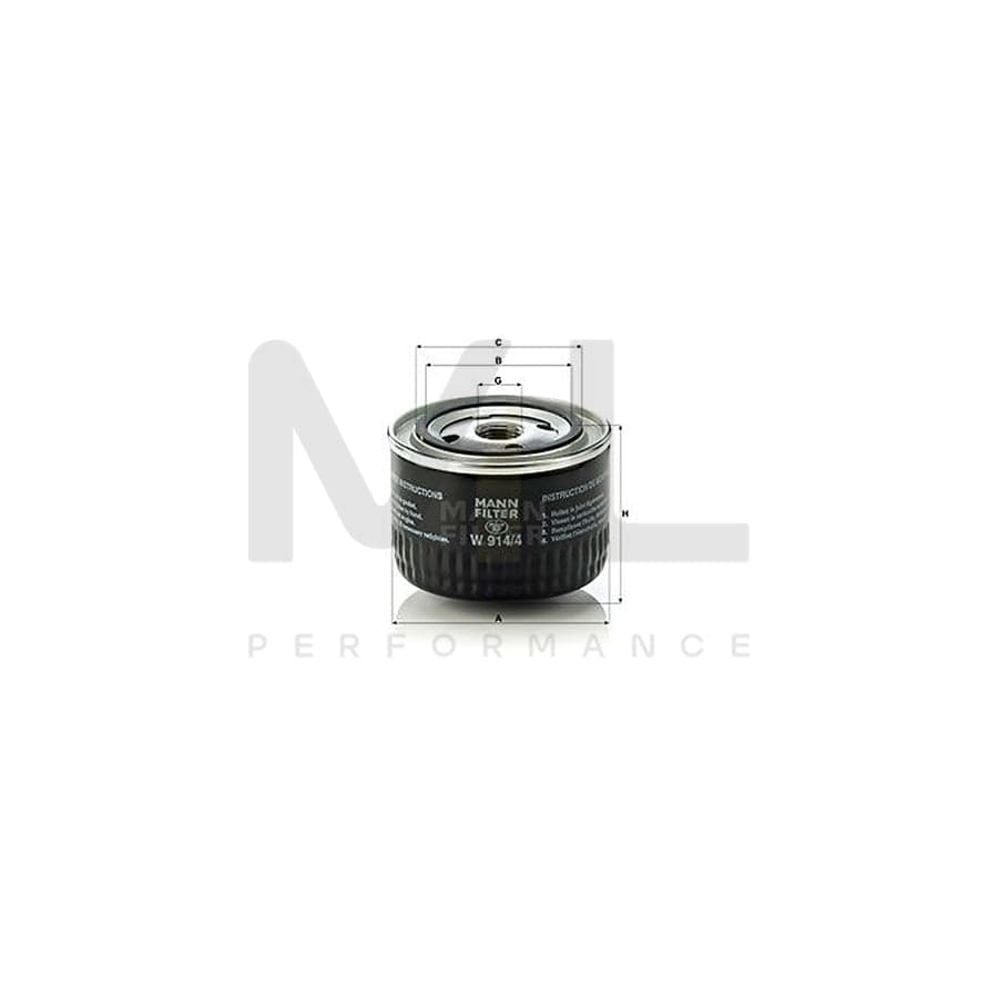 MANN-FILTER W 914/4 Oil Filter Spin-on Filter