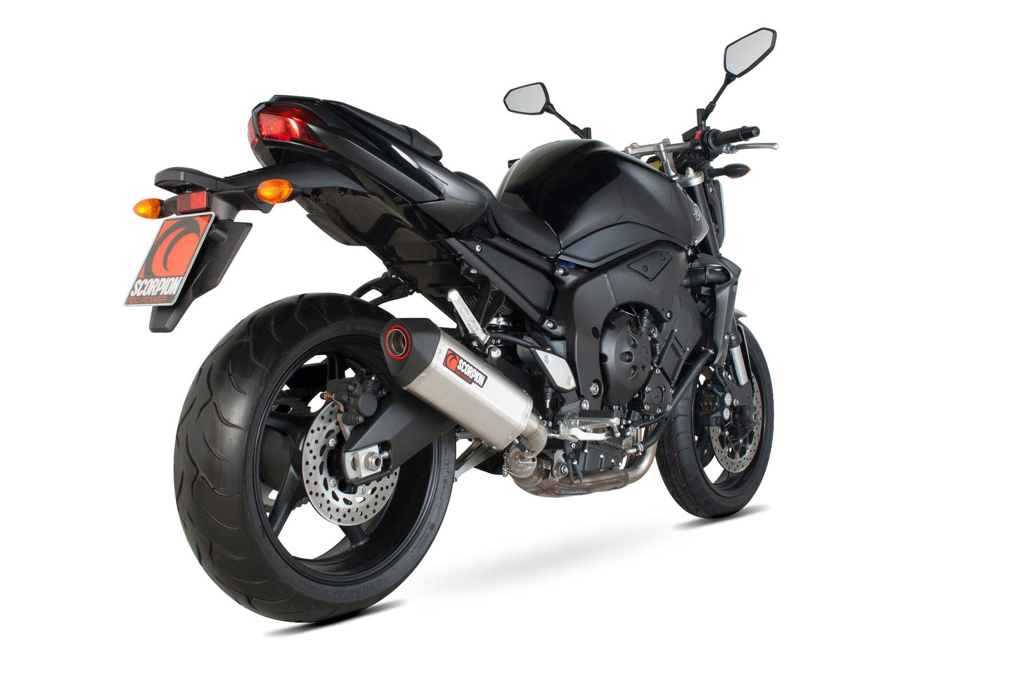 Scorpion RYA74SEO Yamaha Serket Parallel Slip-On - Brushed Stainless Steel Sleeve (FZ1 / FZ1 S) | ML Performance US US