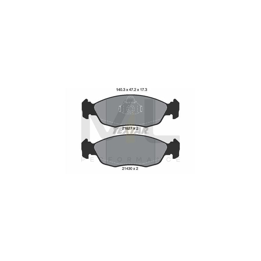 TEXTAR 2182702 Brake pad set not prepared for wear indicator | ML Performance Car Parts